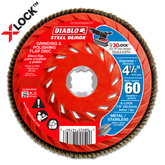 Diablo DCX045060X03F 4-1/2" 60-Grit X-LOCK Steel Demon™ Flap Discs for Metal (3-Pack)